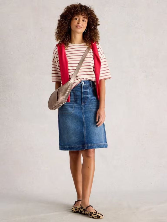 Young Ideas & Henmores - Tia Denim Skirt - Mid Denim - 8