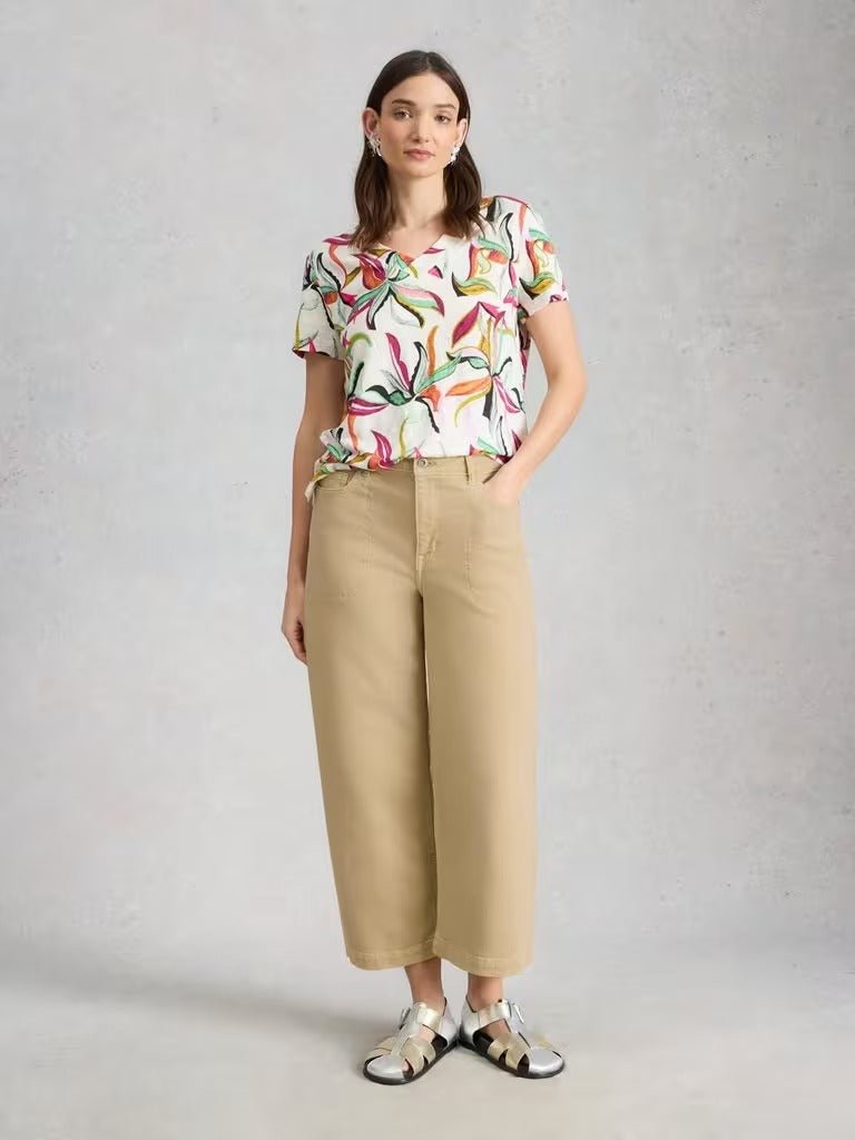Young Ideas & Henmores - Tia Wide Leg Crop Jean - Light Green - 8