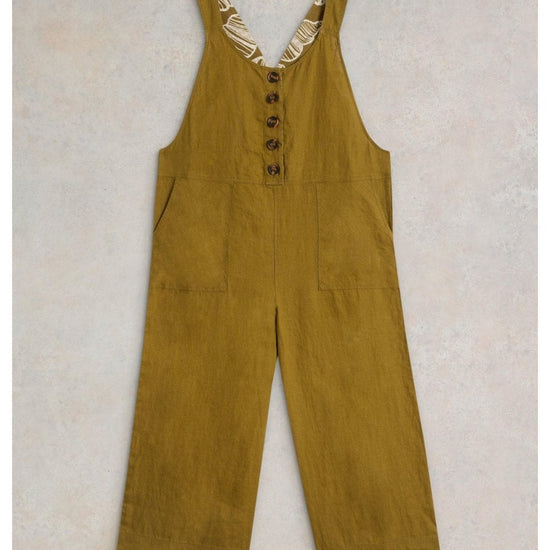 Young Ideas/Henmores - Viola Linen Dungaree - Dark Navy - 8