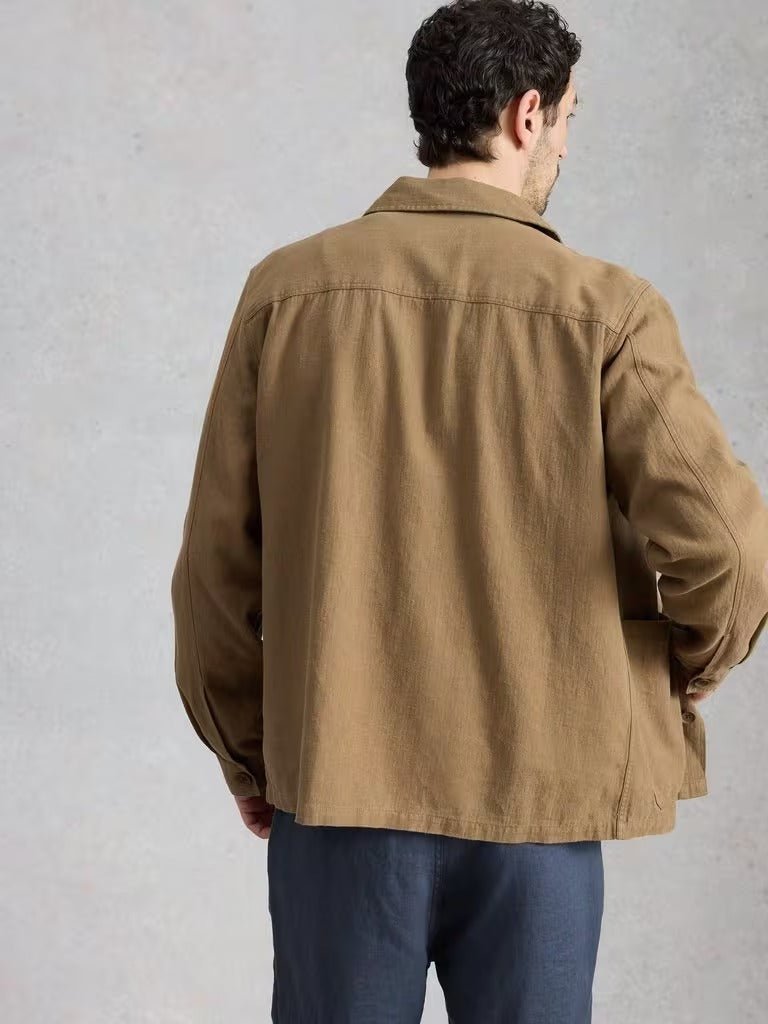 Young Ideas & Henmores - Westgate Linen Blend Jacket - Khaki Green - M