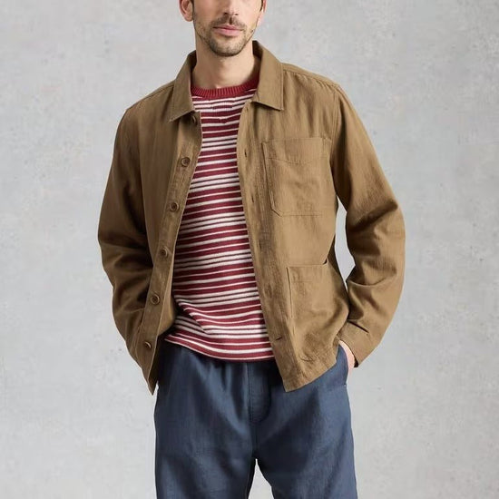 Young Ideas & Henmores - Westgate Linen Blend Jacket - Khaki Green - M