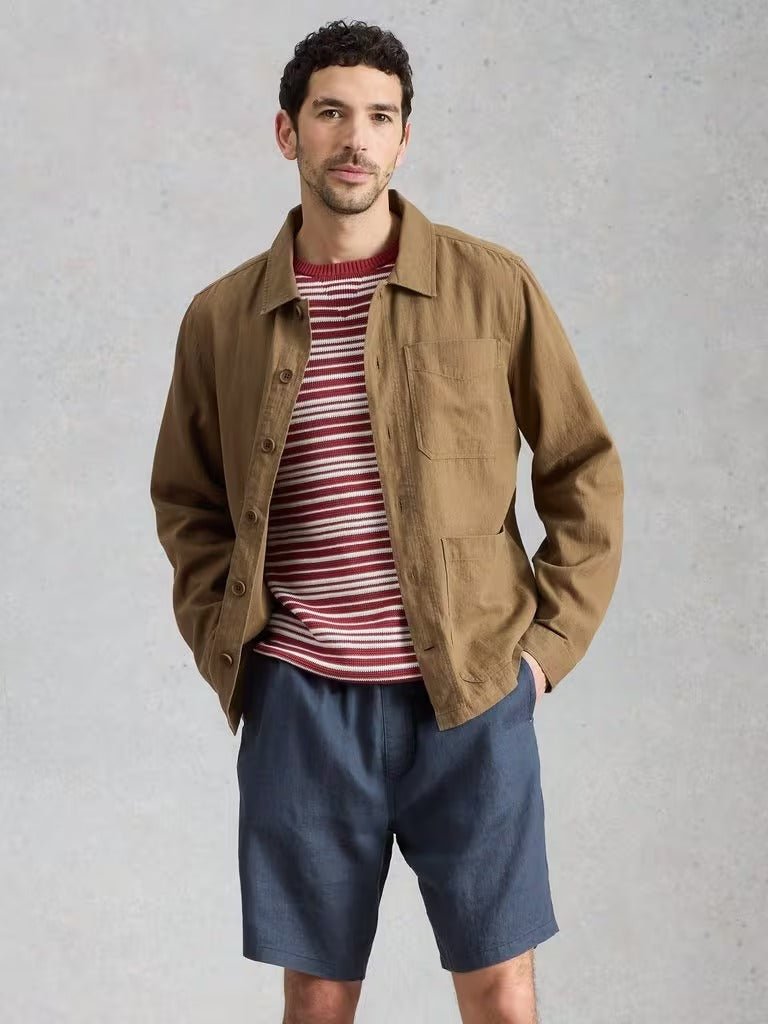 Young Ideas & Henmores - Westgate Linen Blend Jacket - Khaki Green - M