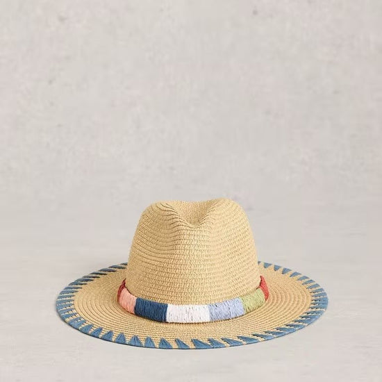 Young Ideas & Henmores - Whipstitch Fedora - Natural Multi - OS