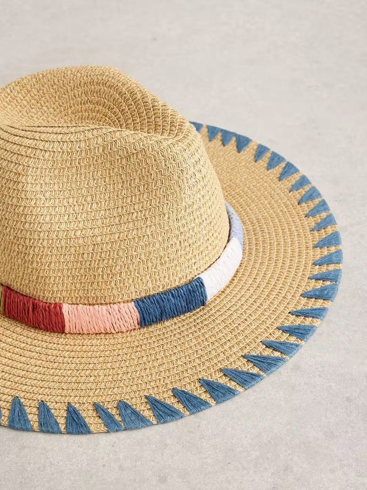 Young Ideas & Henmores - Whipstitch Fedora - Natural Multi - OS