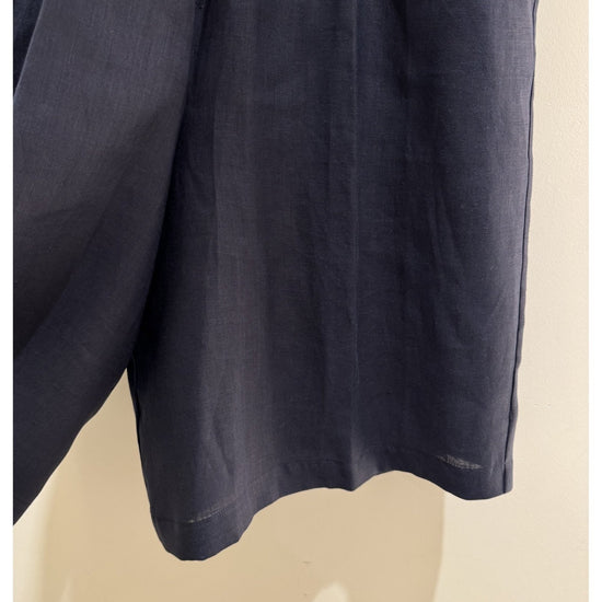 Young Ideas/Henmores - Linen Elasticated Waist Shorts - 0001 Black - 8