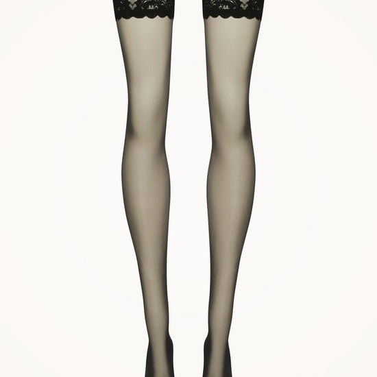 Young Ideas & Henmores - Satin Touch 20 Stay Up - Black - S