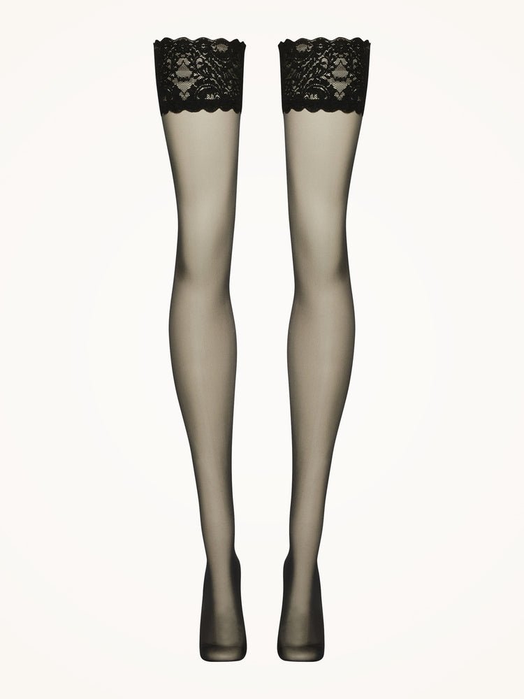 Young Ideas & Henmores - Satin Touch 20 Stay Up - Black - S