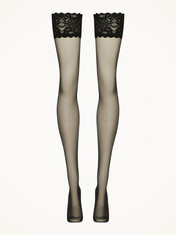 Young Ideas & Henmores - Satin Touch 20 Stay Up - Black - S