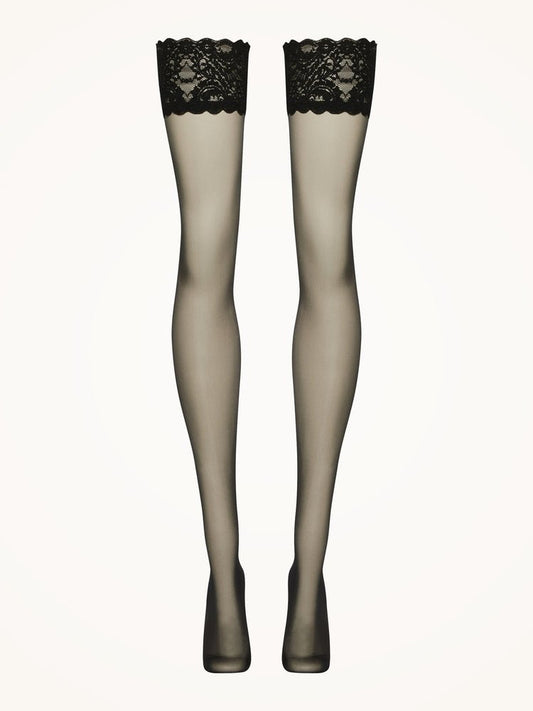 Young Ideas & Henmores - Satin Touch 20 Stay Up - Black - S